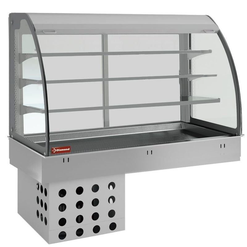 Vitrine réfrigérée ventilée DIAMOND 3 niveaux - 4 bacs GN 1/1