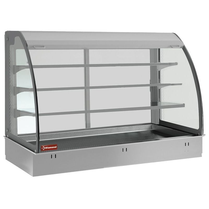 Élément top Diamond réfrigéré ventilé - Vitrine 3 niveaux 5x GN 1/1