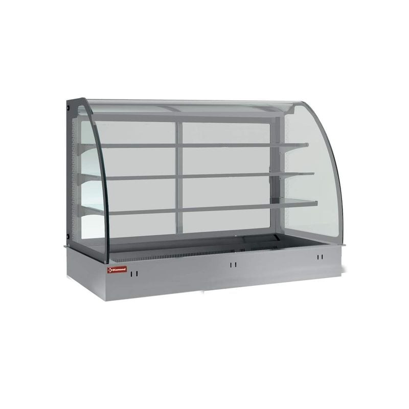 Élément réfrigéré ventilé DIAMOND - Vitrine fermée 3 niveaux GN 1/1