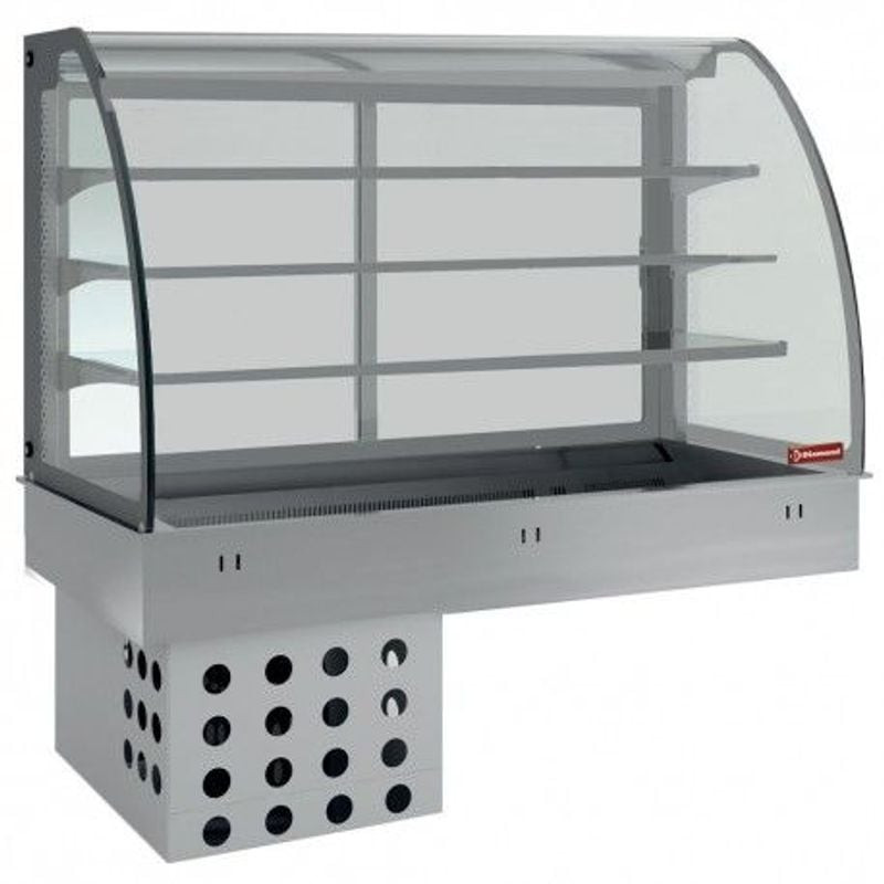 Élément top réfrigéré ventilé DIAMOND - Vitrine 3 niveaux 5x GN 1/1