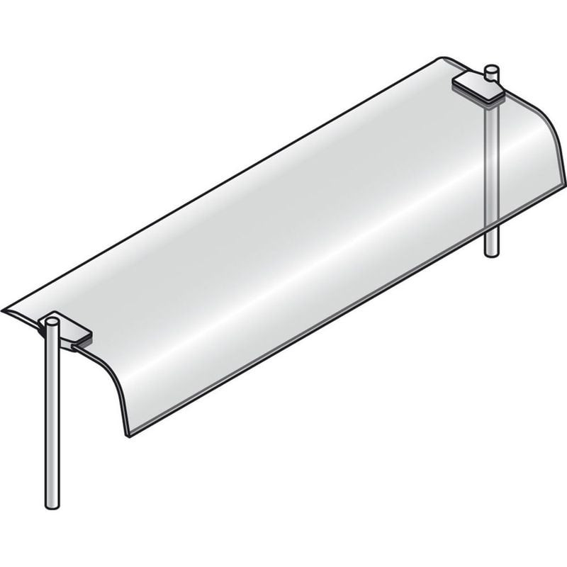 Superstructure vitre courbe Diamond - Présentation élégante comptoir