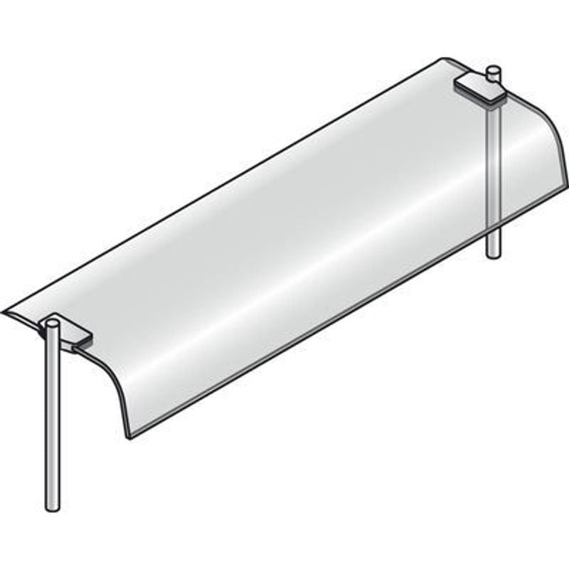 Superstructure DIAMOND verre courbé - Design moderne pour comptoirs