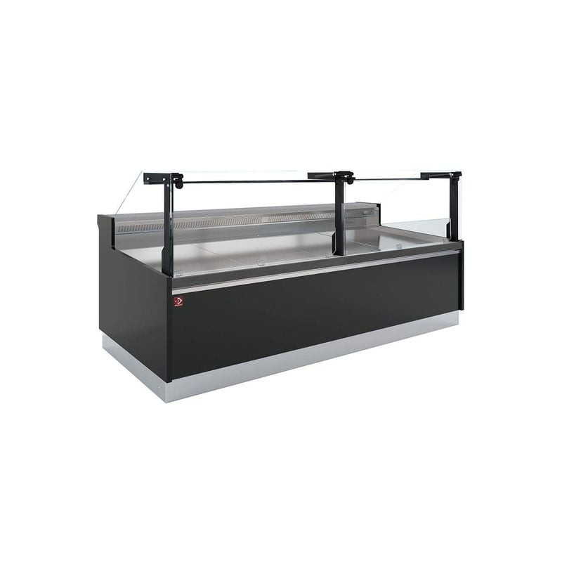 Comptoir ventilé DIAMOND - Vitre 90° avec piston FULL BLACK