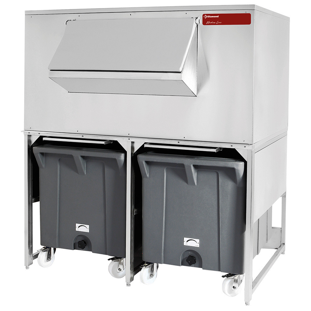 Chariots stockage glace DIAMOND 2x108 kg - Bac intermédiaire 300 kg