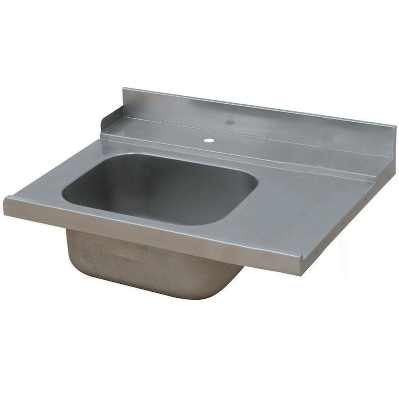 Table de raccordement pré-lavage gauche DIAMOND - Bac 500x500 mm