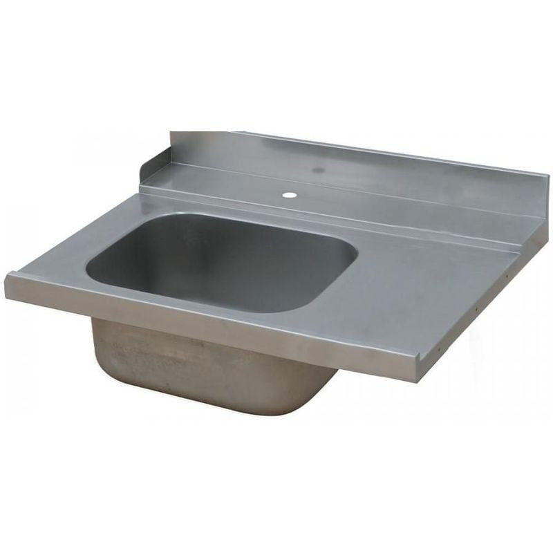 Table de raccordement pré-lavage gauche DIAMOND - Bac 500x500 mm