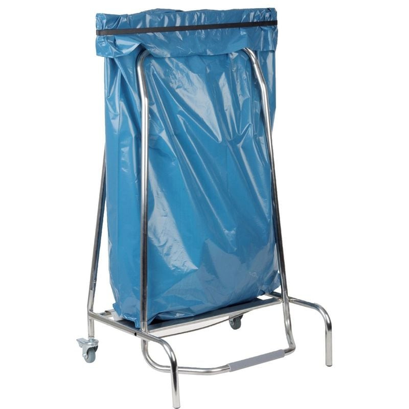 Poubelle ciseau L2G 600mm - Support professionnel inox pour sacs 110L