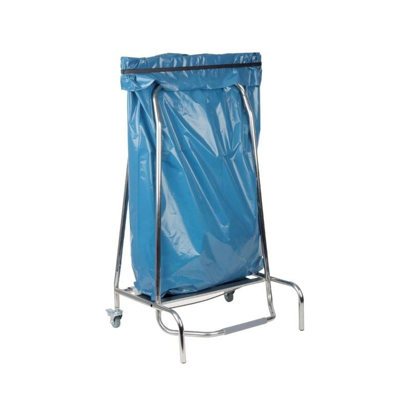 Poubelle ciseau L2G 600mm - Support professionnel inox pour sacs 110L