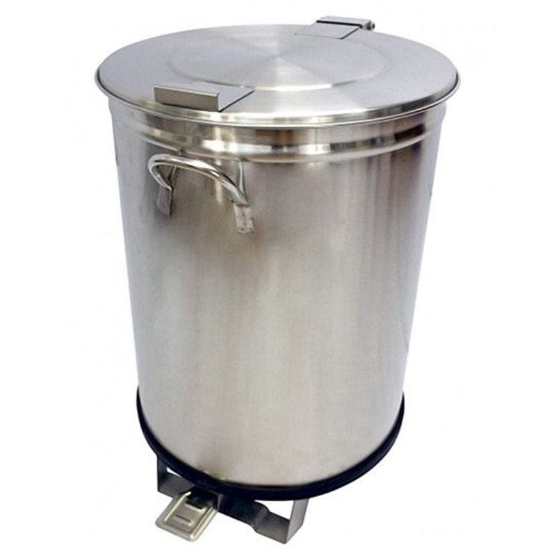 Bac à déchets 105L inox roulant L2G - Poubelle professionnelle CHR