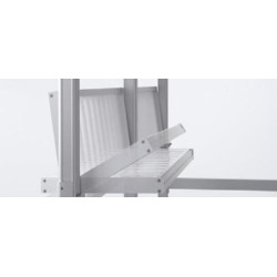 Étagère rabattable milieu L2G pour portique aluminium - Boucherie