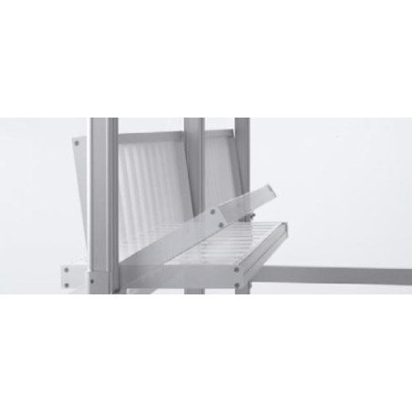 Étagère rabattable milieu L2G pour portique aluminium - Boucherie