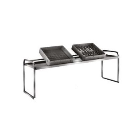 Étagère INOX 304 L2G - Rangement incliné pour casiers lave-vaisselle