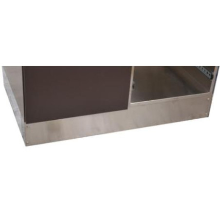 Plinthe latérale L2G en inox 304 aimantée - 800 mm pour cuisine pro