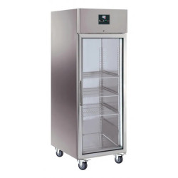 Armoire réfrigérée L2G 650L inox - Porte vitrée professionnelle